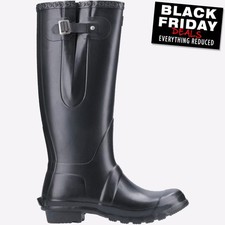 Cotswold Windsor Tall Unisex Rubber Outdoor Wellington Boots Black