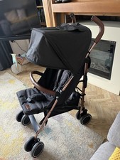 Ickle Bubba Discovery Stroller - Black/Rose Gold