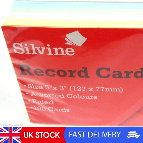 Coloured record cards - coloured, 5"