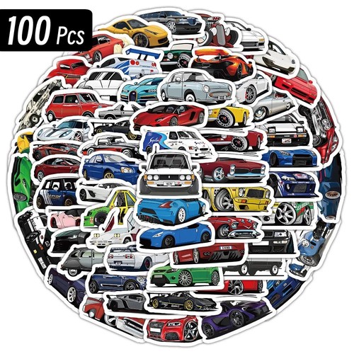 100pcs racing car graffiti - 100pcs,