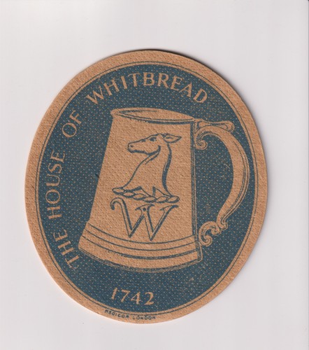 Whitbread brewery beermat cat - whitbread,