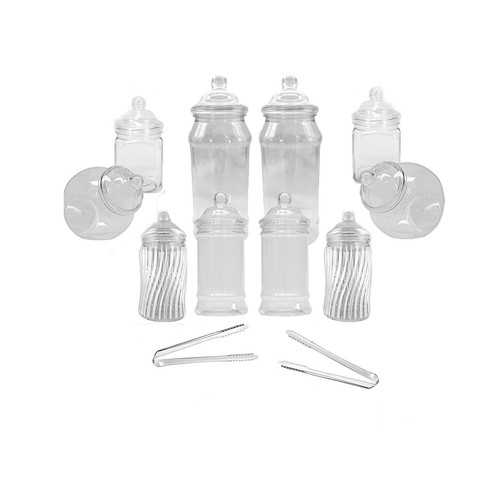 10x empty sweet jars - &, 2