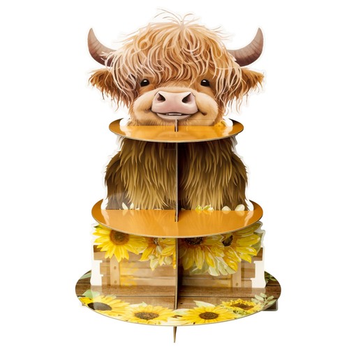 Tiers highland cow - 3, cupcake