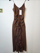 Zara Striped Gathered Ruffle