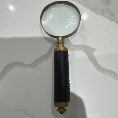 Brass magnifying glass heavy - brass,