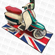 Vespa Lambretta Scooter Mod Garage Mat Rug Carpet Union Jack Durable 009330