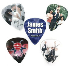 5 X Custom Printed Guitar Picks Full Colour With Photos Text & Logos