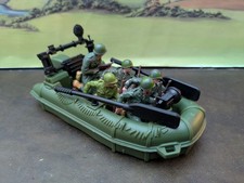 Britains 1/32 Scale US army WW2  toy soldiers in a unknown make boat.