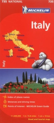 Italy michelin national map - italy,