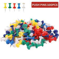PUSH PIN COLOURED THUMB TACKS