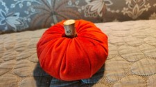 Handmade Velvet Pumpkins for Halloween/Weddings/Festival, 3 sizes avail