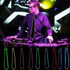 LED Luminous Props LED Light Up Tie Flashing Luminous Colored Ties  Stage Show