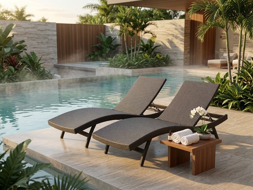 Commercial sun loungers - loungers, x2