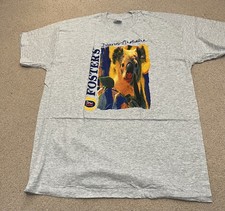 Vintage 90s Deadstock Fosters 'Discover Australia' T-Shirt - Heather Grey - XL