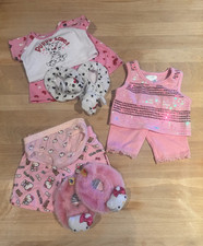 Build A Bear Hello Kitty plus pink PJ’s / Loungewear/ Dance Bundle 