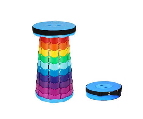 Collapsible round stool - collapsible,