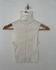 Zara basic cream ribbed knit