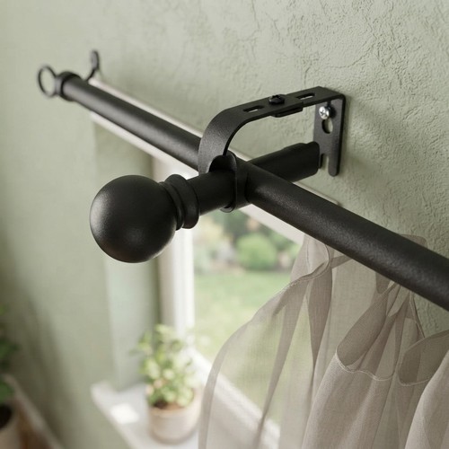 Elegant matte black curtain - elegant,