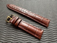20mm Brown Premium Quality Leather Strap for Omega Seamaster De Ville Watches