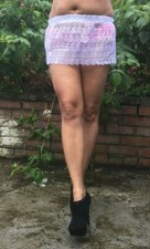 White Lace Mini Skirt Women's