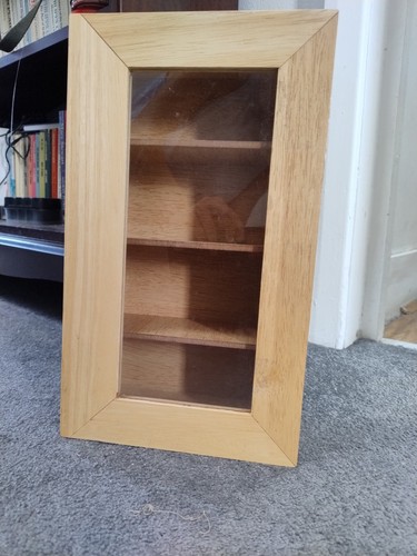 Small wooden display cabinet - wooden,