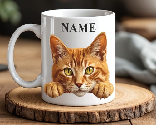 Personalised ginger cat mug - ginger,