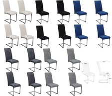 4  Velvet Dining Chairs Chrome