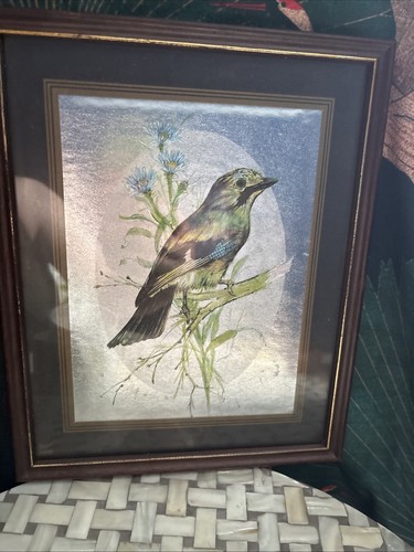 Framed foil blue - foil, picture