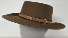 Vintage Slouch Brown Hat 100% Wool Medium 63cm Western Accessories
