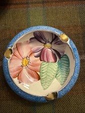 Vintage Gray's Pottery Stoke On Trent Floral pattern art deco ashtray Trinkets