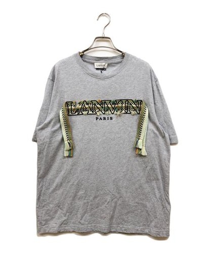 Lanvin gray tape logo cotton - lanvin,