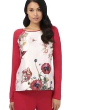 TED BAKER RED ROSE JERESEY BOTTOMS & LONG SLEEVES TOP PYJAMAS SET SIZE 8