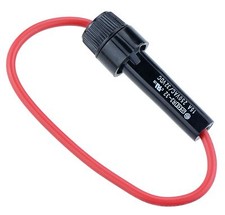 Black 20mm Inline Fuseholder