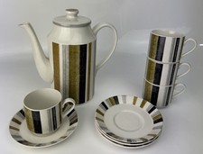 Midwinter Queensberry Coffee Set - Coffee Pot, Cups & Saucers X9 Pieces