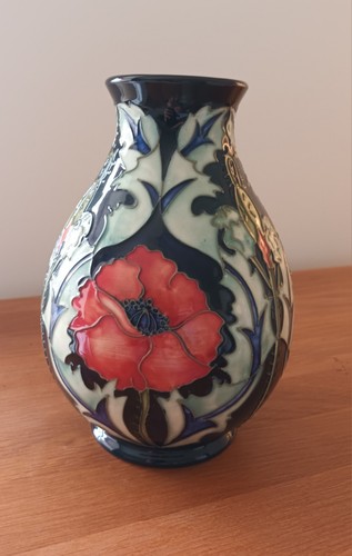 Moorcroft poppy thistle vase - poppy,