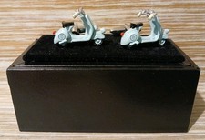 Smart NEW Baby Blue Enamel Vintage Vespa Scooter Cufflinks Boxed VNB GS