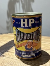 Collectible Rare 1990 HP Gladiators Pasta Shapes Tin. Empty Display Prop. VGC