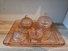 Vintage Art Deco Pink Glass