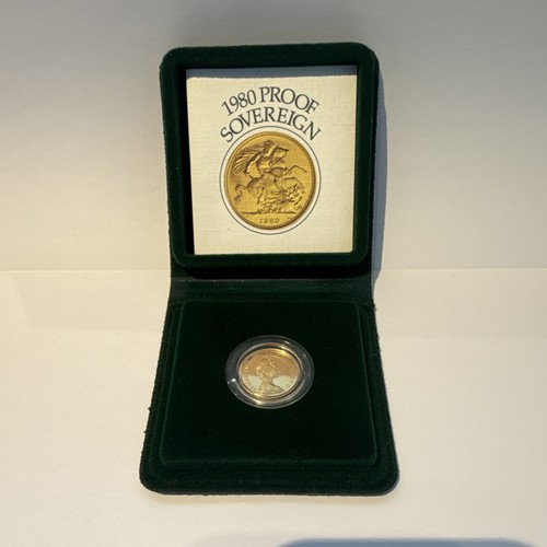 1980 proof sovereign coin - sovereign,