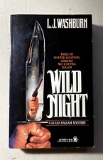 L.J.WASHBURN Wild Night (Lucas Hallam) US paperback original  Tor 1987