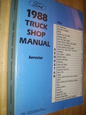 1988 FORD AEROSTAR VAN SHOP MANUAL / ORIGINAL FOMOCO BOOK