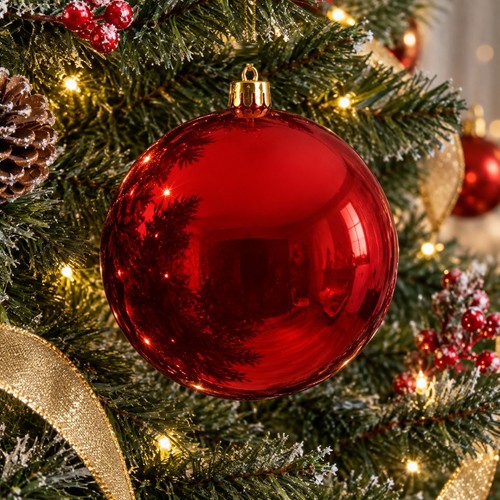 Large christmas tree - large, bauble