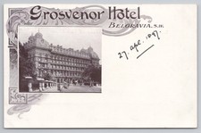 1897 Grosvenor Hotel Belgravia London SW, Victorian Undivided Back Postcard