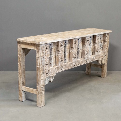 Indian carved teak console - carved,