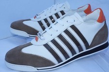 New Dsquared2 Men's New Runnr Tennis Shoes Size 43 White Vitello Sneakers