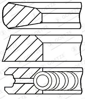 Piston ring set 142500 00 - ring, 08-142500-00