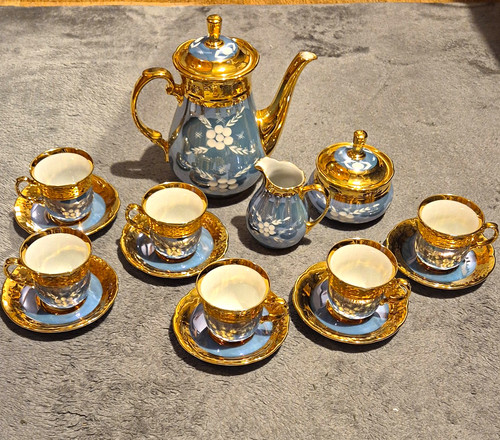 Vintage blue gold - vintage,