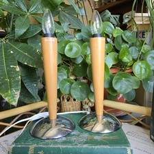 Vintage Ikea Kvintol Beech Chrome Desk Table Lamps Retro Atomic Scandi