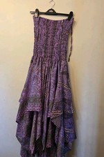 Pixie Perfect Lilac Pure Silk Fairy Boho Hippy Dress One Size