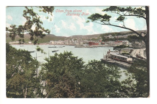 Oban from above railway - from,